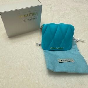 Miu Miu Blue Double Sided Mirror with Dust Bag NIB